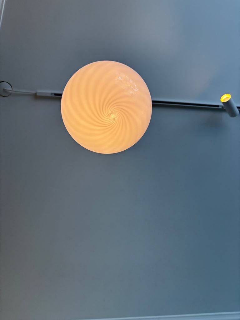 Lyserød Murano pendel, 20 cm