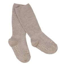 Skridsikre Strømper Bambus - Sand - 1-2y (size 20-22)