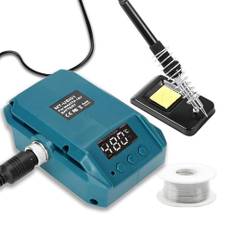 TPDL 60 W batterilödkolv för Makita 18 V batteri, digital lödkolv 180–480 °C justerbar temperatur, 50 g lödkolvstativ, ON/av-brytare för gör-det-självare, reparation, trådsvetsning