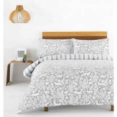 Riva Paoletti Skandi Woodland Duvet Cover Set - Single / Grey