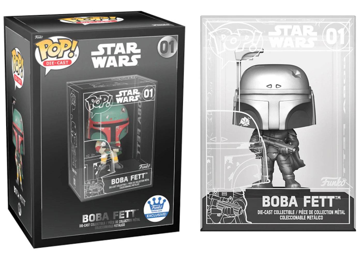 Funko Pop! Die-Cast Star Wars Boba Fett Funko Shop Chase Exclusive Figure #01 - One Size