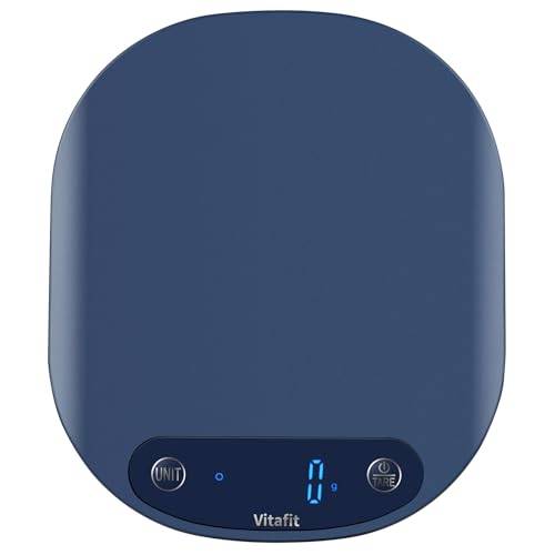 Vitafit 15 kg digital matvåg 33 pund, hög noggrannhet, LED-skärm, 3 x AAA