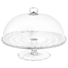 IKEA - ARV BRÖLLOP serveringsfad med låg, klart glas, 29 cm