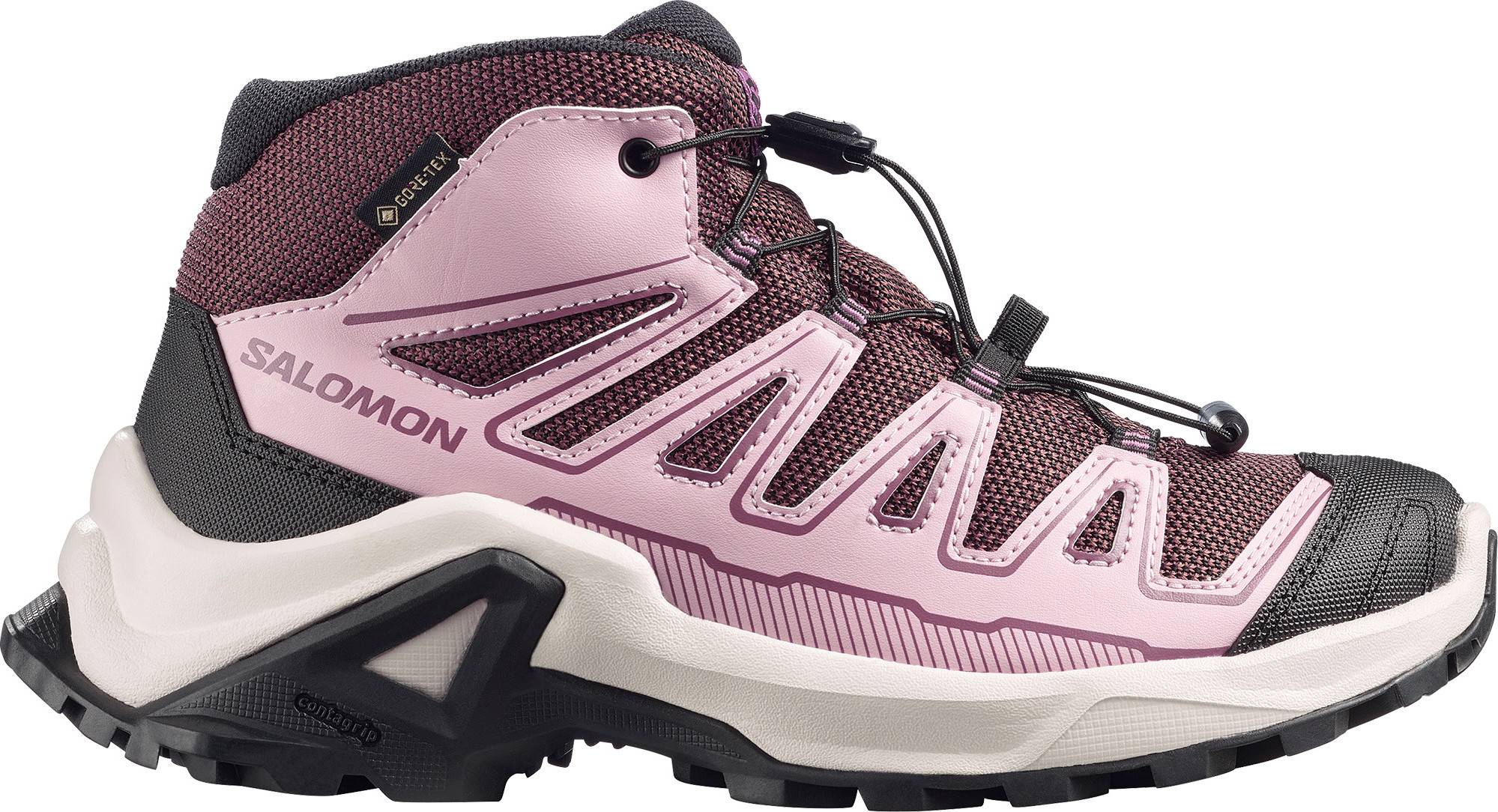 Salomon Junior's X Ultra Mid GORE-TEX Huckleberry/Dawn Pink/Concord Grape, 34