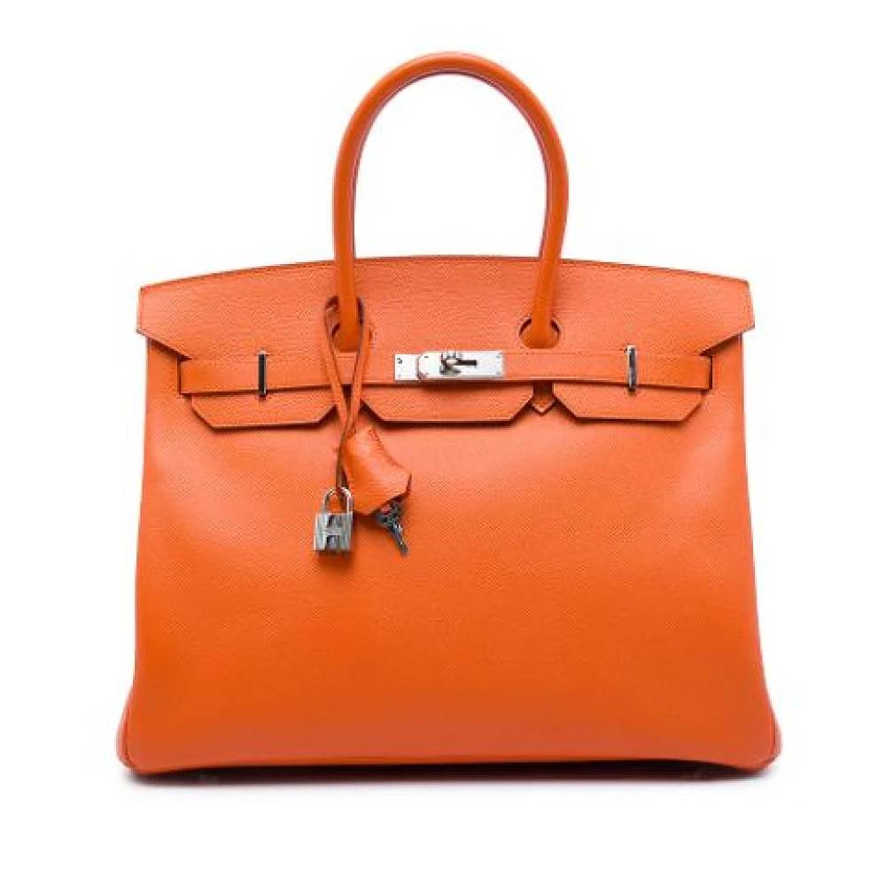 Hermès Vintage Pre-owned Birkin 35 - Vintage - Dame - Orange - ONE SIZE - Læder