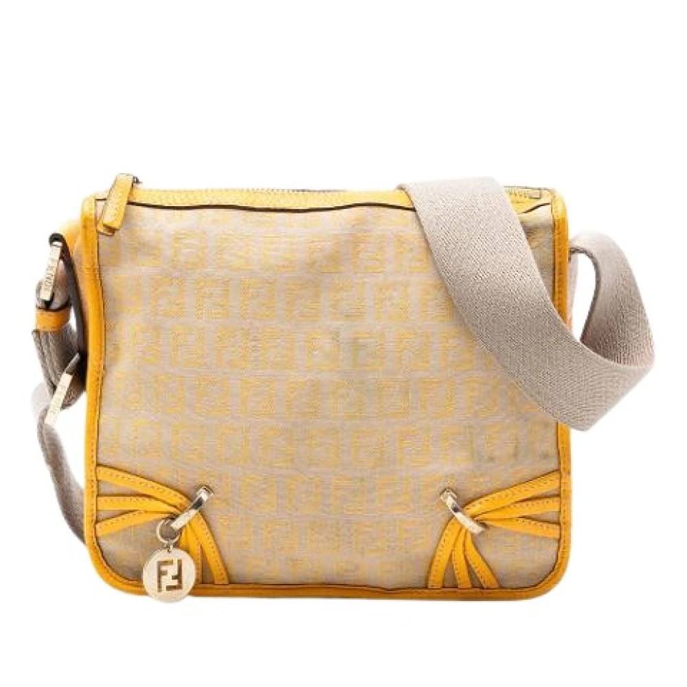 Fendi Vintage Pre-owned Vintage Crossbody Bag - Vintage - Dame - Beige - ONE SIZE - Uld