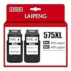 LAIPENG 575XL 576XL Bläckpatron 2 Svart Kompatibel med Canon PG-575 CL-576 PG-575XL CL-576XL för PIXMA TS3550i TS3551i TR4750i TR4751i Flerpack skrivare