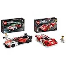 LEGO 76916 Speed Champions Porsche 963 & 76906 Speed Champions 1970 Ferrari 512 M Bausatz für Modellauto, Spielzeug-Auto, Rennwagen für Kinder, 2022 Kollektion