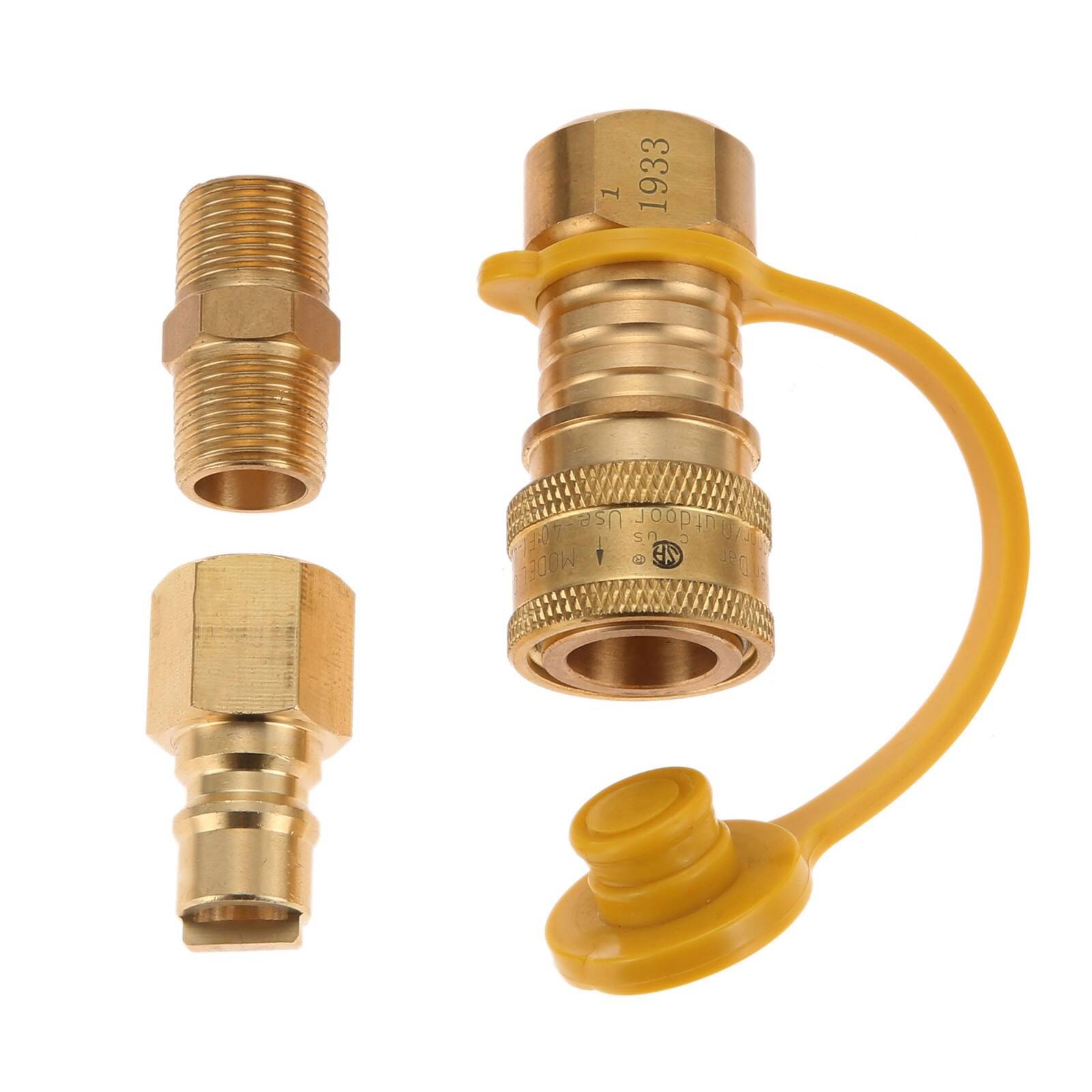 Snabkoppling Gas Mässing 3/8"