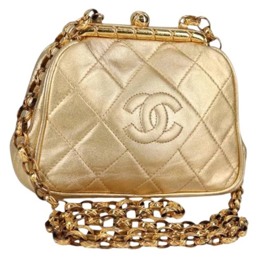 Chanel Vintage Pre-owned Laeder chanel-tasker - Vintage - Dame - Gul - ONE SIZE - Tyl