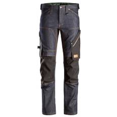 Snickers FlexiWork, Denim arbejdsbuks+, denim/sort, model 6956 C46