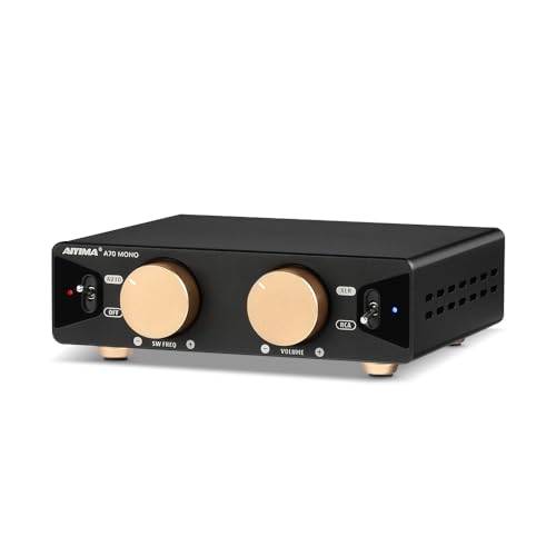 AIYIMA A70 Mono effektförstärkare med PFFB TPA3255 Mini klass D-förstärkare med subwoofer HiFi hemmabioreceiver med RCA/XLR/Trigger-ingång för bokhylla passiva högtalare 48V/5A