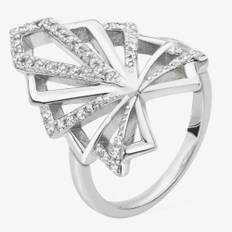 Lucy Quartermaine Silver Raised Splash Fashion Ring ADR7L Q