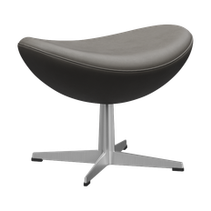 Fritz Hansen Ägget 3127 fotpall Leather Essential Lava-steel