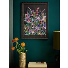 Next Smukt blomsterprint, udsmykket, indrammet vægkunst