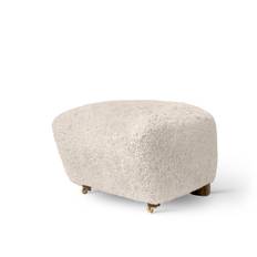 "Den Trætte Mand" Ottoman - Mørk eg/Moonlight sheepskin