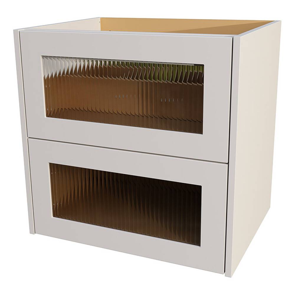 TVÄTTSTÄLLSSKÅP CAMARGUE AURA 2 LÅDOR 60CM LINJEGLAS VARM