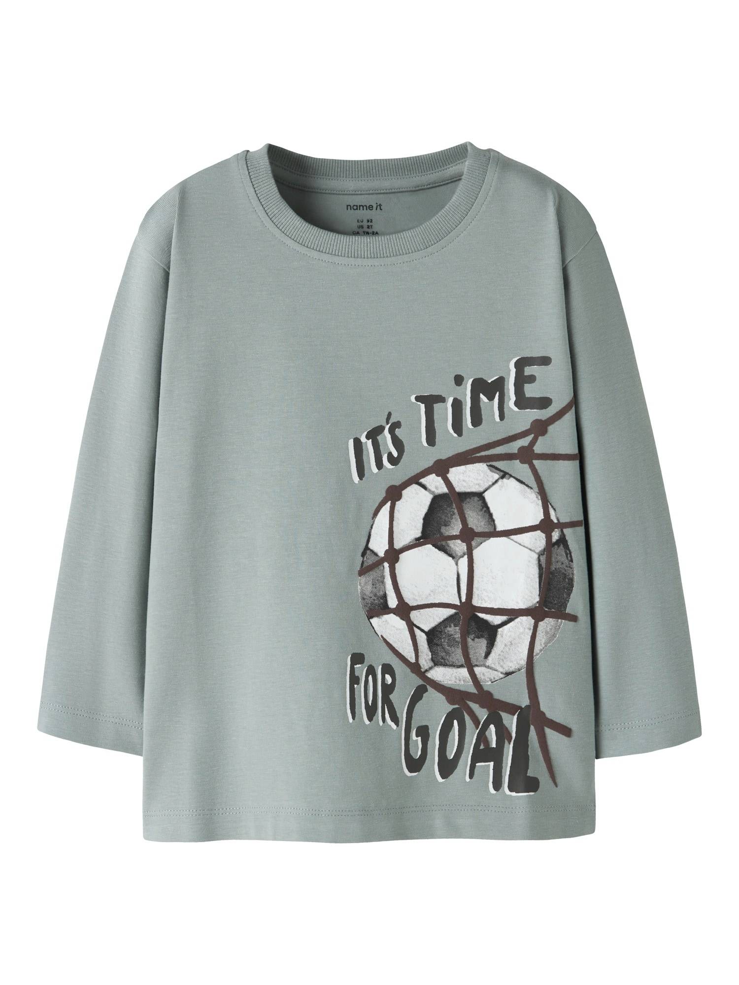NAME IT Shirts 'NMMLeander'  jade / pastelgrøn / sort