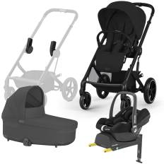 Cybex BALIOS S Lux Duovogn inkl. Maxi-Cosi Cabriofix & Base, Moon Black