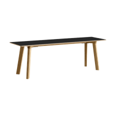 HAY CPH215 Deux 2.0 bänk 140 cm Black laminate-lacquered oak - Svart