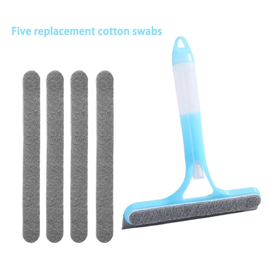 TEMU 5pcs Replacement Pad Set For Cleaning, 3-in-1 Window Squeegee With Scraper, Matching Replacement Strips For Bathroom Wiper Cleaning Tools