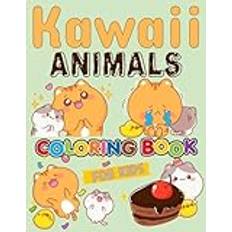 // Kawaii Animals Coloring Book for Kids: Cute and Easy Coloring pages with Kawaii Animals Panda, Pomeranian Dog, Koala, Hedgehog, Quokka, Bunny, Dolphin, Meerkat, Baby Elephant.