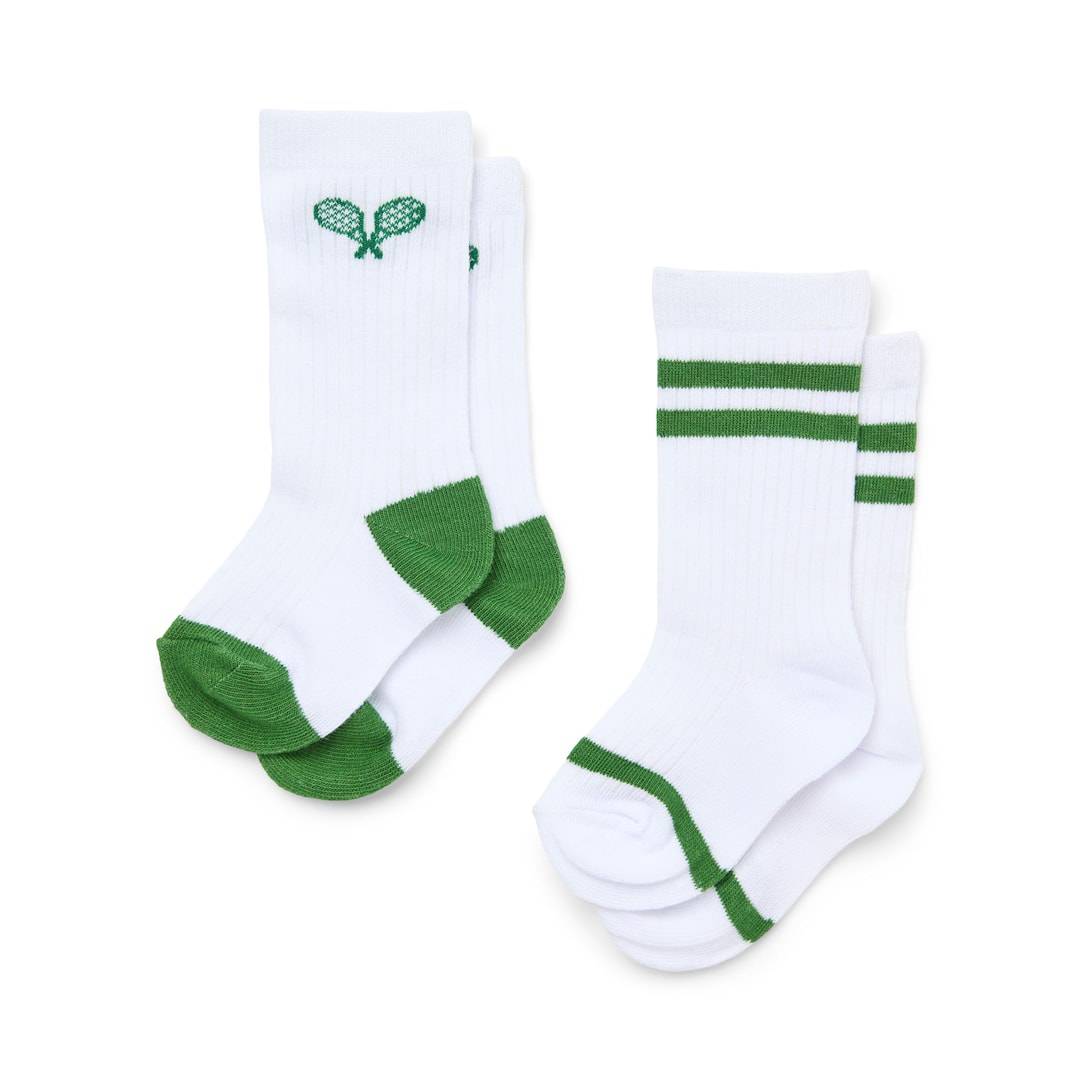Flöss Vitus 2-pack Strumpor White Green Tennis White Green Tennis 22-24 EU Vit 22-24 EU Pojkar