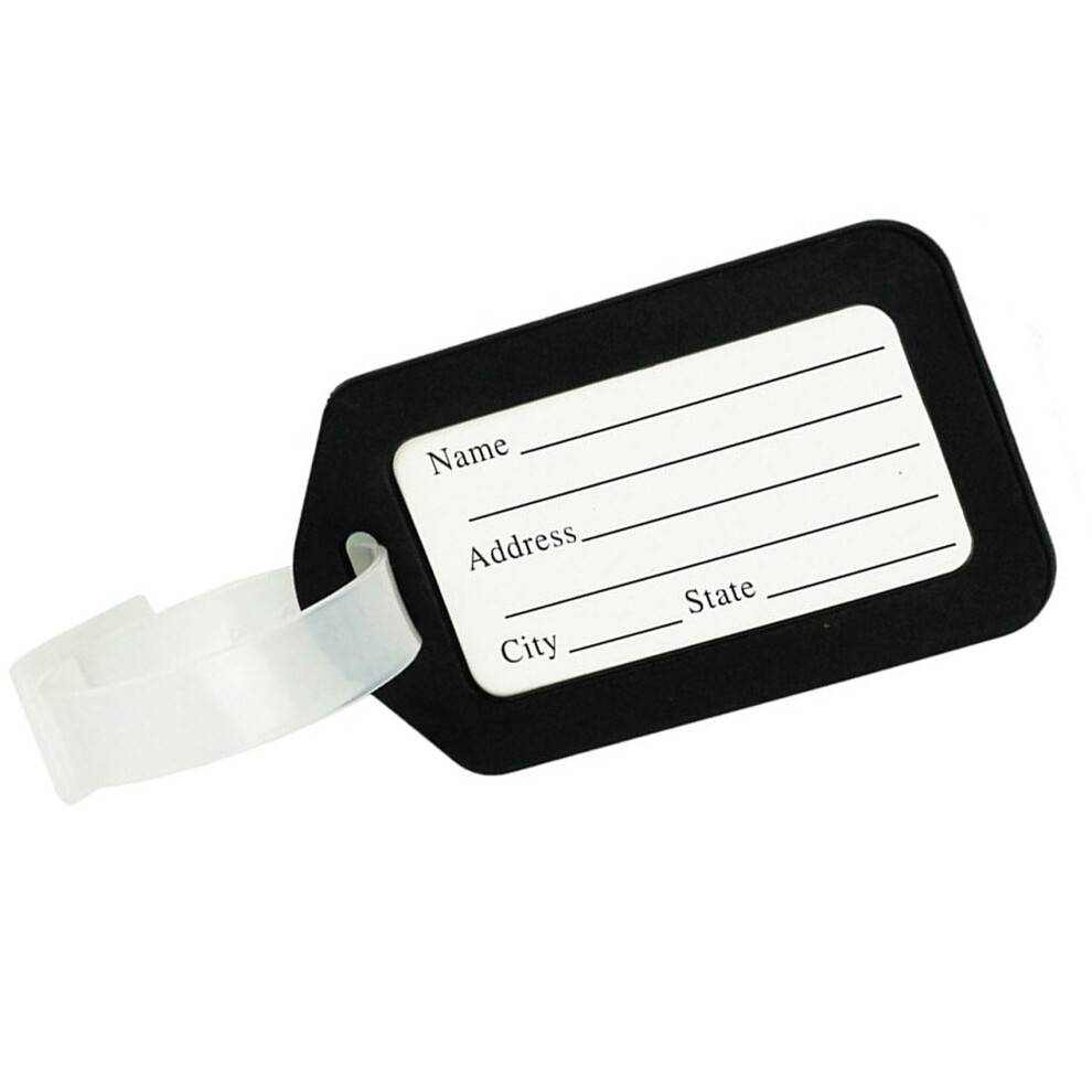 30Pcs Luggage Tags Suitcase Label Bag Travel Accessories Black