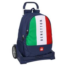 Benetton Flag Navy Blue Skolväska med Hjul - 32 x 44 x 16 cm