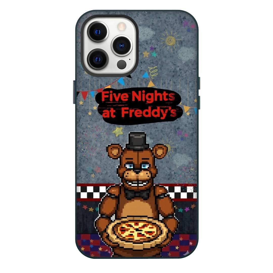 Five Nights At Freddys Freddy Phone Case For iPhone Samsung Galaxy Pixel OnePlus Vivo Xiaomi Asus Sony Motorola Nokia - Freddy Pizza Portrait Pixel Art