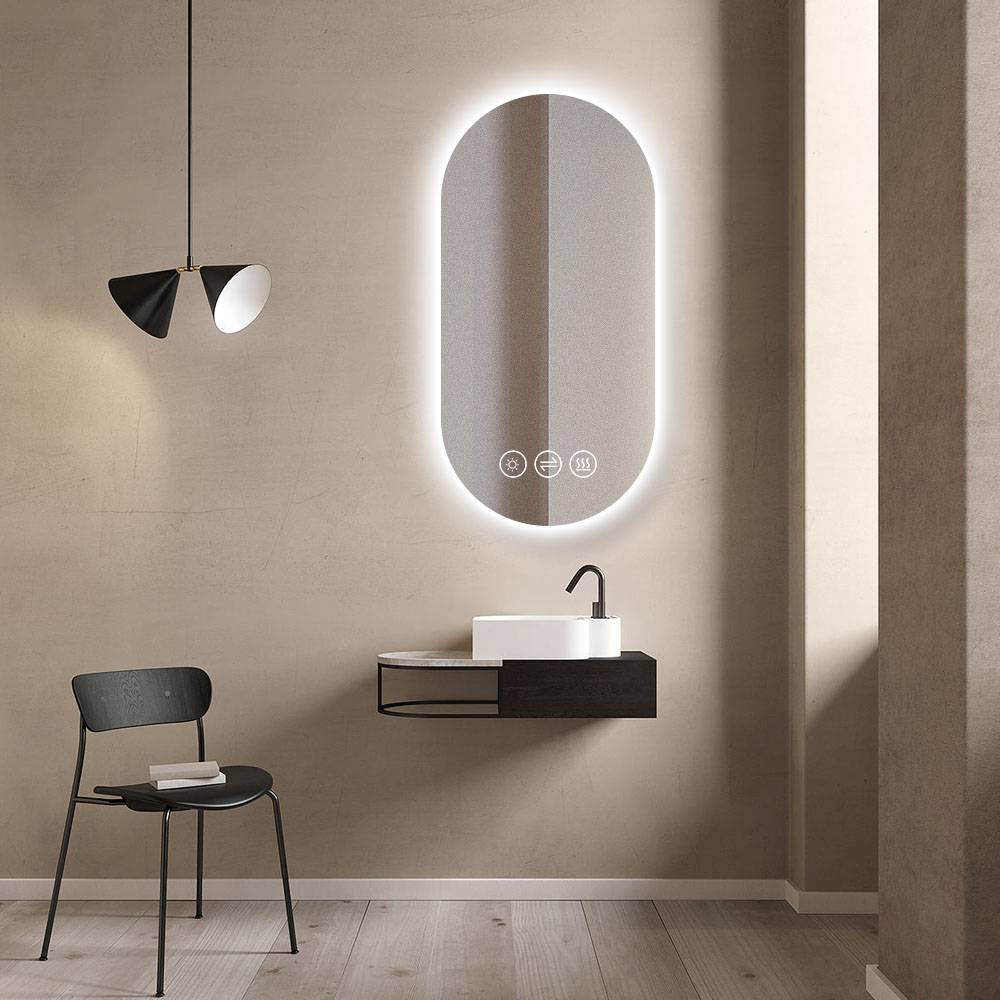 Koniseur spejl Vilma med LED lys - Flere størrelser (Variant: W70*H130cm).