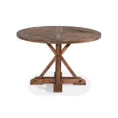Matbord Yorkshire Vintage 120 cm Rund - Natur & köksbord Brun Bloomington
