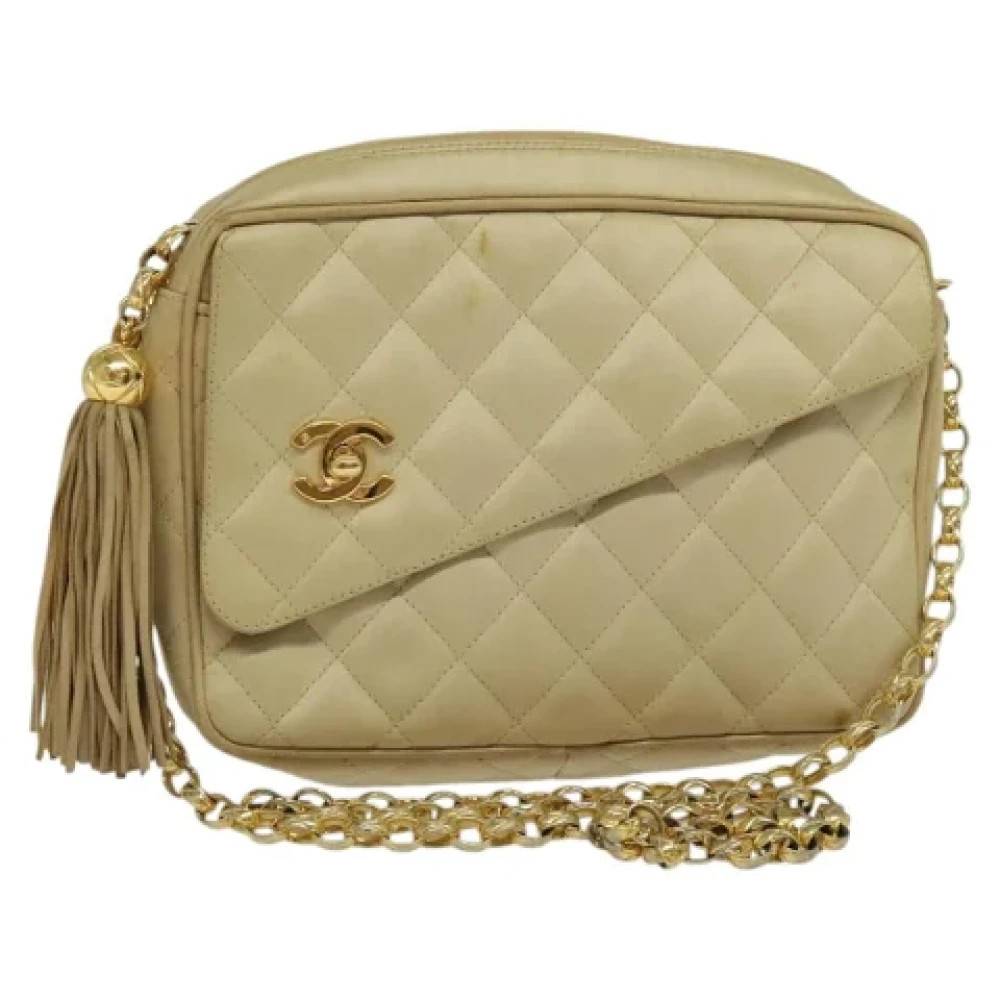 Chanel Vintage Pre-owned Satin chanel-tasker - Vintage - Dame - Beige - ONE SIZE - Satin
