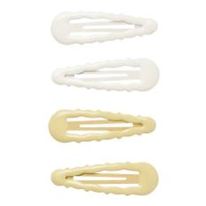 Lil' Atelier Facc-Hanne 4-pak hair clips - Coconut Milk