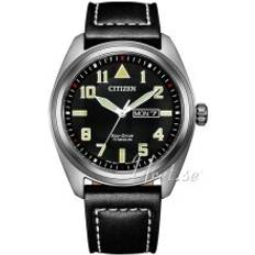 Citizen BM8560-29E Garrison Sort/Læder Ø42 mm