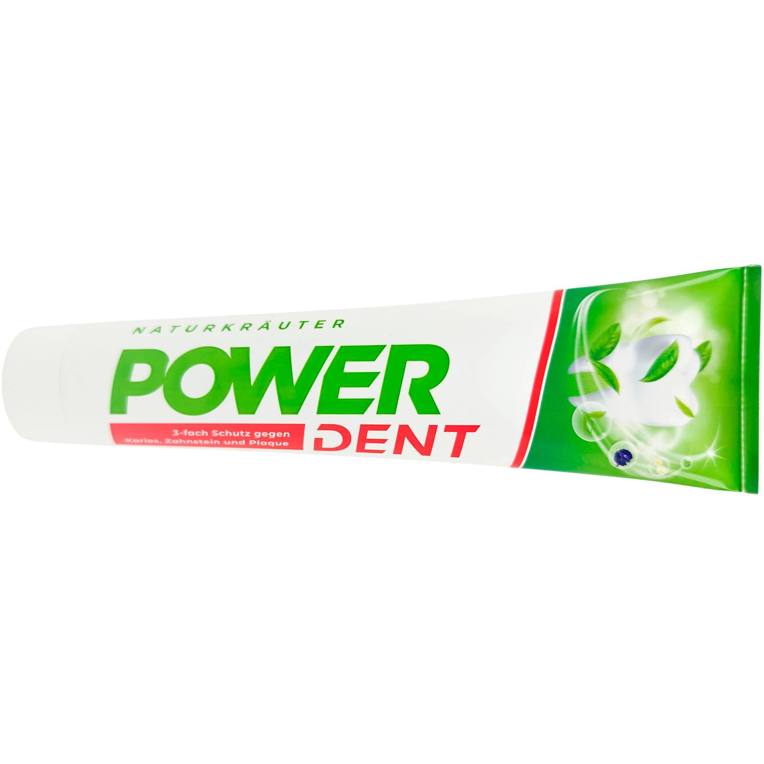 Herbal Tandkräm POWERDENT Naturkräuter 125 ml – 3-dubbelt skydd med naturliga örtextrakt
