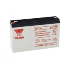 Yuasa NP7-6, Blybatterier (VRLA), 6 V, vita, 7000 mAh, 1,26 kg