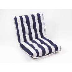 ProTecq Båtdyna med Ryggstöd 100% Kapok Randig Marinblå/vit 740x420x95 mm