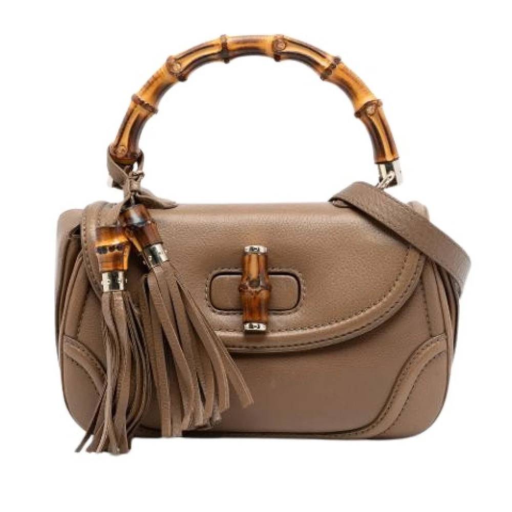 Gucci Vintage Pre-owned New Bamboo Satchel - Vintage - Dame - Brun - ONE SIZE - Uld