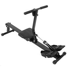 lyrlody roddmaskin vikbar roddmaskin digitalt magnetbromssystem fitness roddmaskin med justerbart motstånd och justerbar pedalrem, belastning 120 kg, 123 x 48 x 65 cm