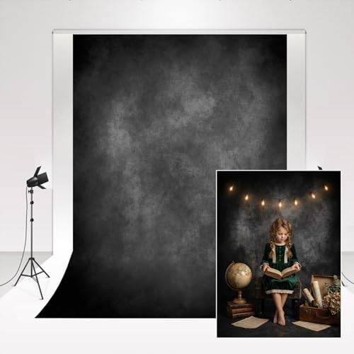 Kate Backdrops for Photography 2x3m/6.5x10ft Gradient Svart Grå Studio Fotobakgrund Disig dimma Konst Fotografi Bakgrund Tidskrift Annons Fotografering Fotobås Youtube Video Bakgrund
