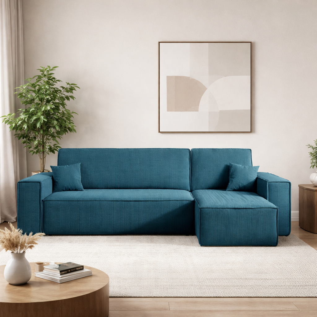Eva sovesofa m/chaiselong - stof.