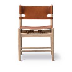 Fredericia Furniture - The Spanish Dining Chair Såpad ek / Cognac läder - Spisebordsstole - Børge Mogensen - Brun - Læder/Træ