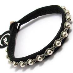 BeChristensen Tyri Sort Håndflettet Samer Armbånd, 17 cm