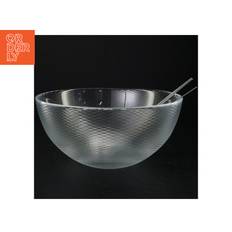 Holmegaard Facet stor salatskål og serveringssæt (str. 28 x 13 cm og 26 cm) fra Holmegaard Facet