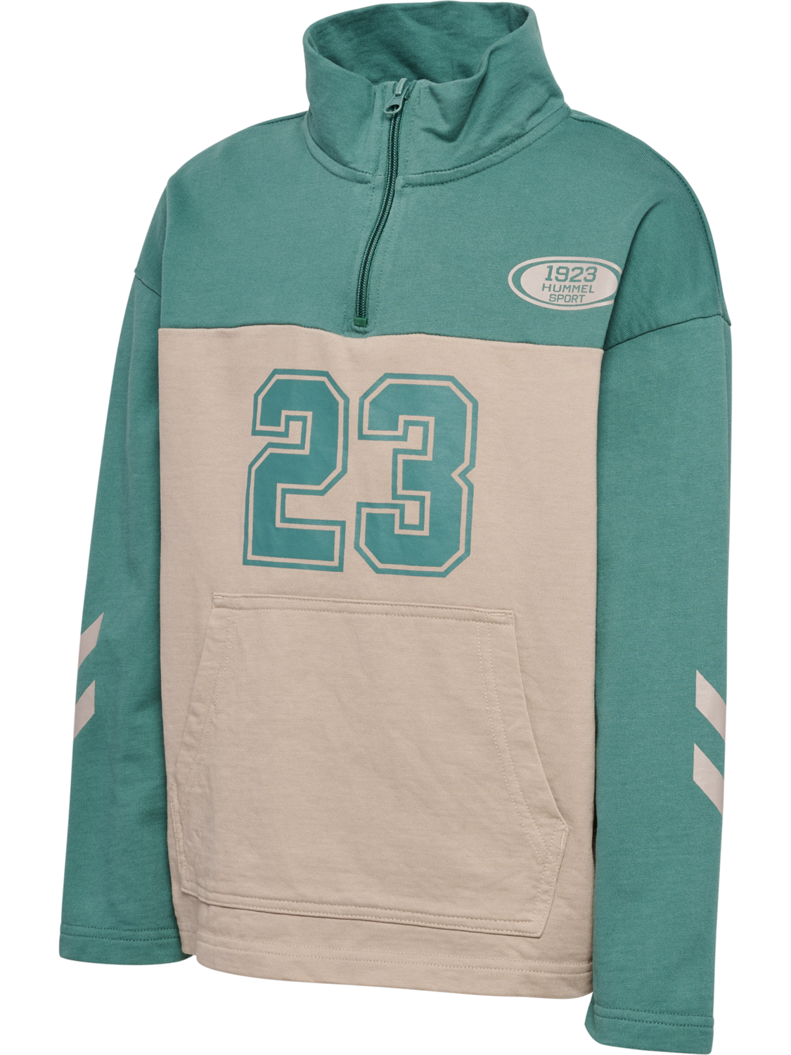 Hummel - Timmi Half Zip Sweat | Blå | Zip Jacket | Børn | Str: 128 - Hurtig levering 1-2 hverdage