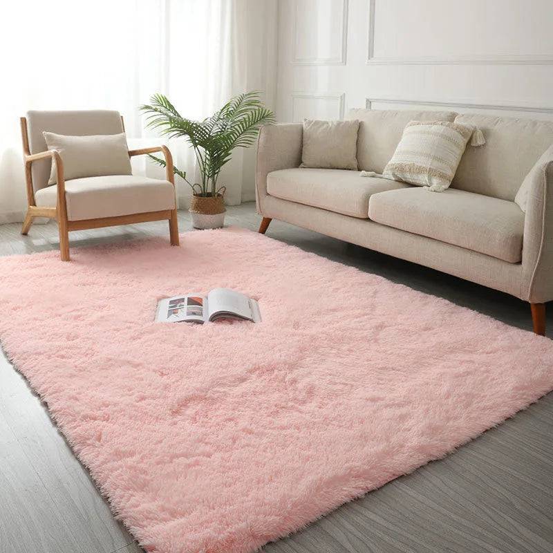 Modern Living Room Large Carpet Long Hair Children's room Carpets Bedroom Furry Decoration Rug - 2042-Pink / 120x200cm 47x78inch