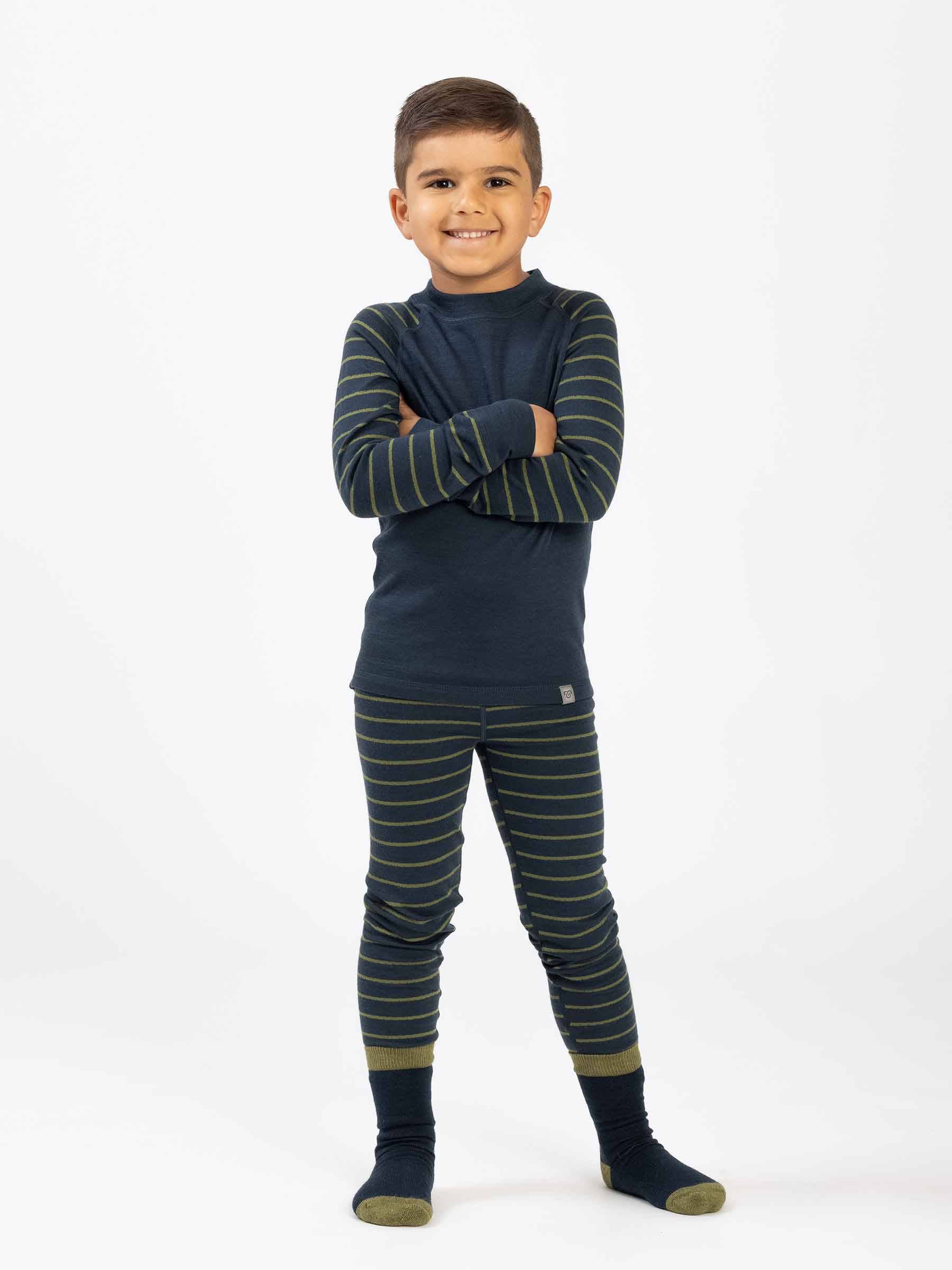 Saxby Merino Warm Set Kids - Blå (130)