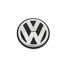 Äkta VW-legering, hjulkapsel, skruv,satin, svart, hög, krom 65 mm - 3B7601171 XRW