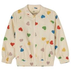 Kuling Vadstena Bomberjacka Rainbow Hearts 134 cm  Vit  134 cm  Unisex